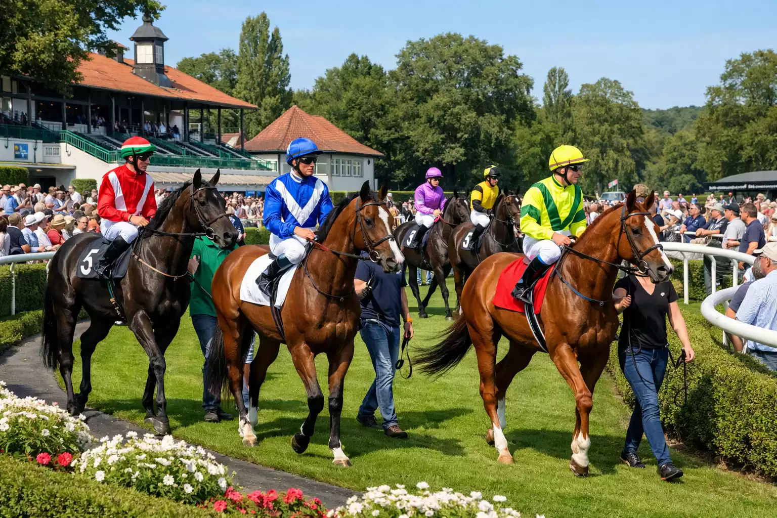 Form-Analyse – Pferd und Jockey im Führring