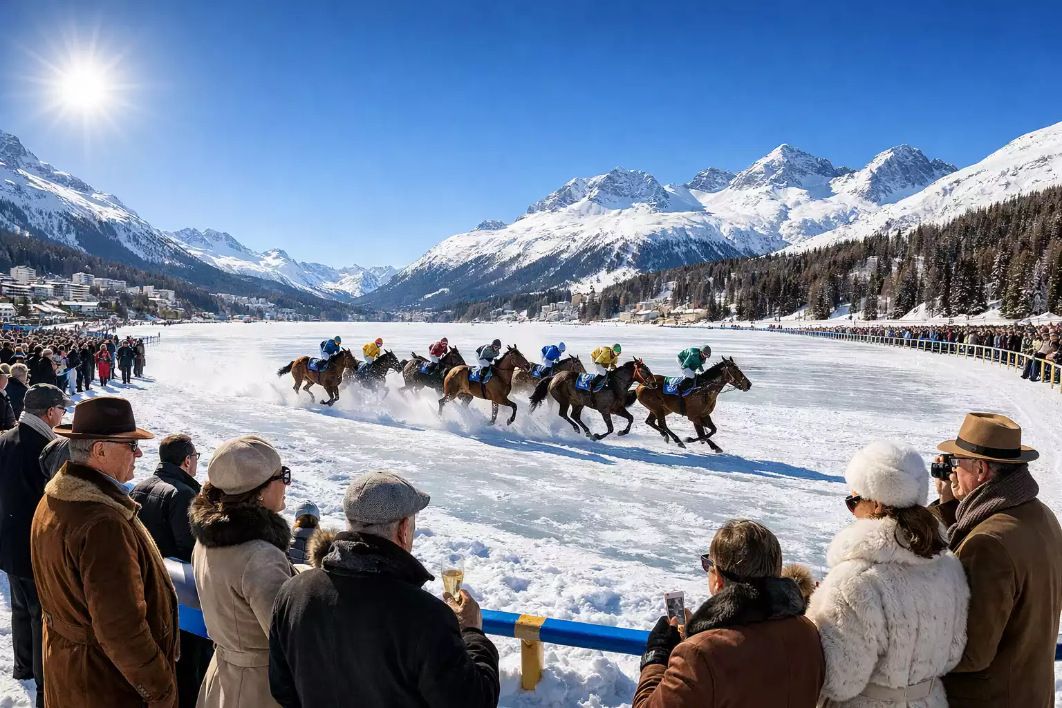White Turf St. Moritz 2026 – Pferderennen auf gefrorenem See