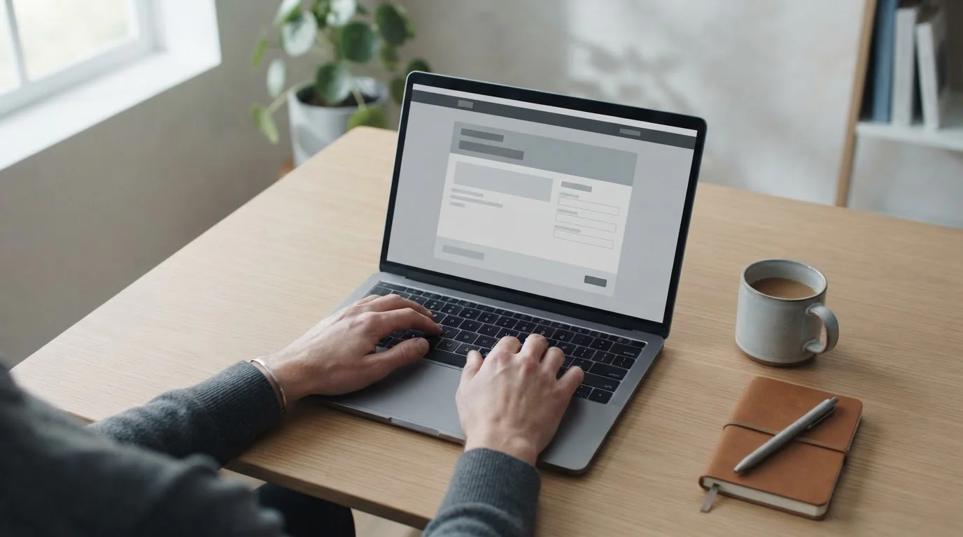 Person nutzt digitale Zahlungsmethode für Online-Wetten auf Laptop